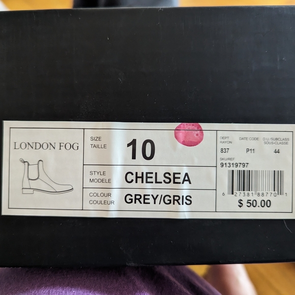 Grey Chelsea Boots Size US 10 - Picture 2 of 3